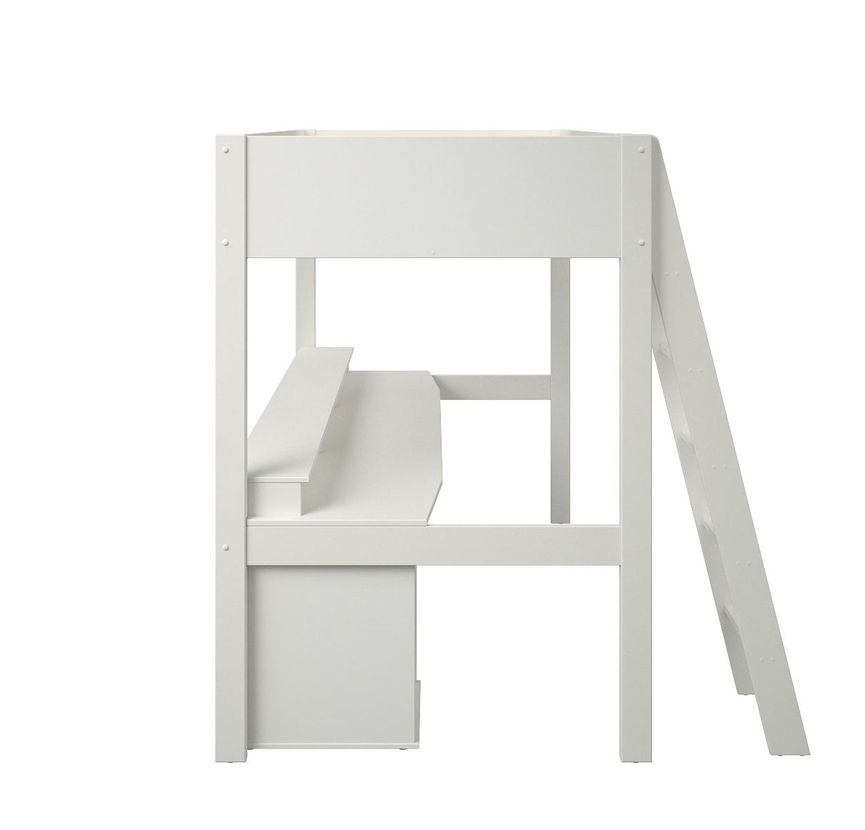 Noomi Tera Solid Wood Small Double Gaming High Sleeper White (FSC-Certified)