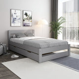 Noomi Tera Solid Wood Small Double Bed Grey (FSC-Certified)
