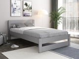 Noomi Tera Solid Wood Small Double Bed Grey (FSC-Certified)