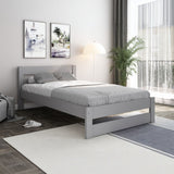 Noomi Tera Solid Wood Small Double Bed Grey (FSC-Certified)
