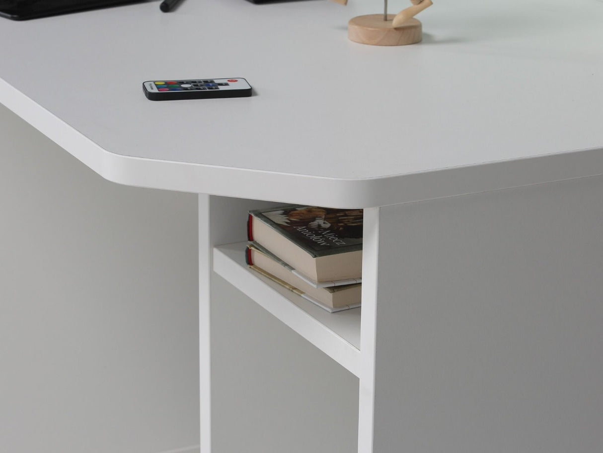 Flair Power Z Gaming Desk with RGB LED White