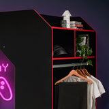 Recoil Boss Pod Small Double Gaming High Sleeper with Storage Black & Red