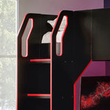 Recoil Boss Pod Small Double Gaming High Sleeper with Storage Black & Red