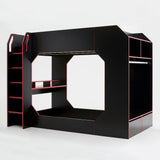 Recoil Boss Pod Small Double Gaming High Sleeper with Storage Black & Red
