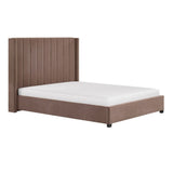 Flair Tiggy Ottoman Bed with Winged Headboard Chocolate Velvet Double