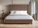 Flair Tiggy Ottoman Bed with Winged Headboard Chocolate Velvet Double