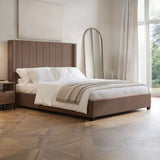 Flair Tiggy Ottoman Bed with Winged Headboard Chocolate Velvet Double