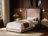 Flair Tiggy Single Ottoman Bed Velvet Pink