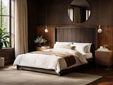Flair Tiggy Ottoman Bed with Winged Headboard Chocolate Velvet Double