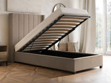 Flair Tiggy Single Ottoman Bed Velvet Beige