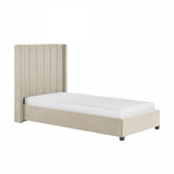 Flair Tiggy Single Ottoman Bed Velvet Beige