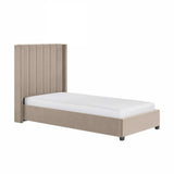 Flair Tiggy Single Ottoman Bed Velvet Beige