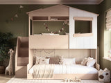 Flair Dreamland House Triple Sleeper with Staircase White & Oak