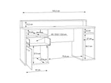 Flair Power Z Gaming Desk with RGB LED White