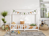 Flair Explorer Shorty Play House Floor Bed White Wooden