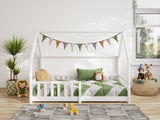 Flair Explorer Small Double Play House Floor Bed White Wooden