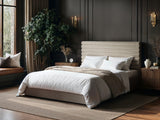 SOLACE+CO Velora Double Ottoman Bed Brown Chenille