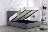 Flair Waltz Kingsize Fabric Ottoman Bed Grey