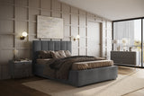 Flair Waltz Kingsize Fabric Ottoman Bed Grey