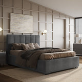 Flair Waltz Kingsize Fabric Ottoman Bed Grey