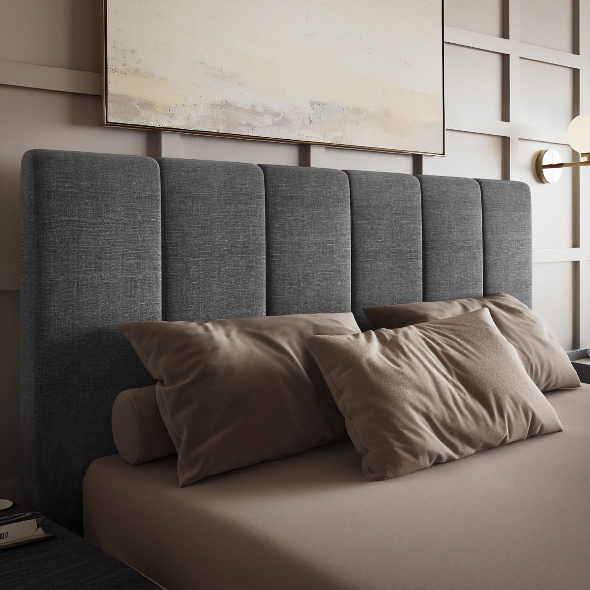 Flair Waltz Kingsize Fabric Ottoman Bed Grey