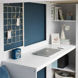 Flair Harry High Sleeper with Desk & Wardrobe White