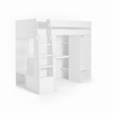 Flair Harry High Sleeper with Desk & Wardrobe White