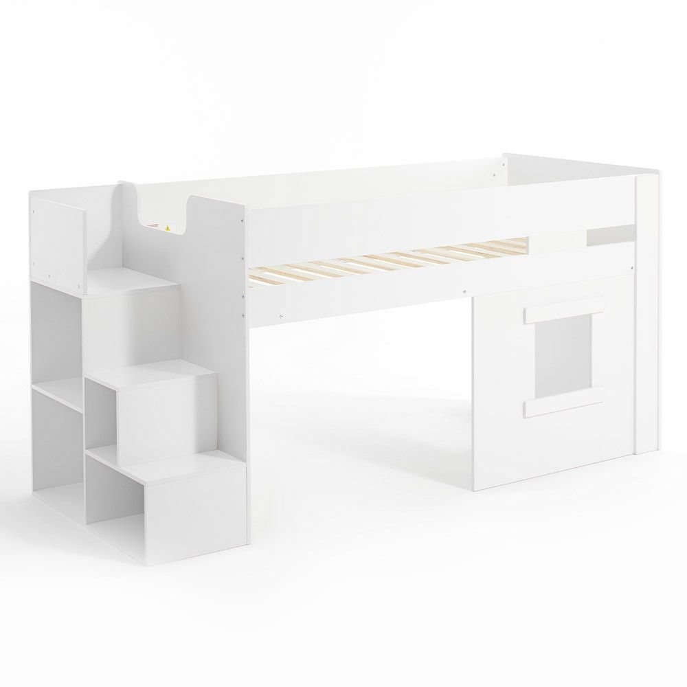 Flair Marlowe Staircase Mid Sleeper with Storage White