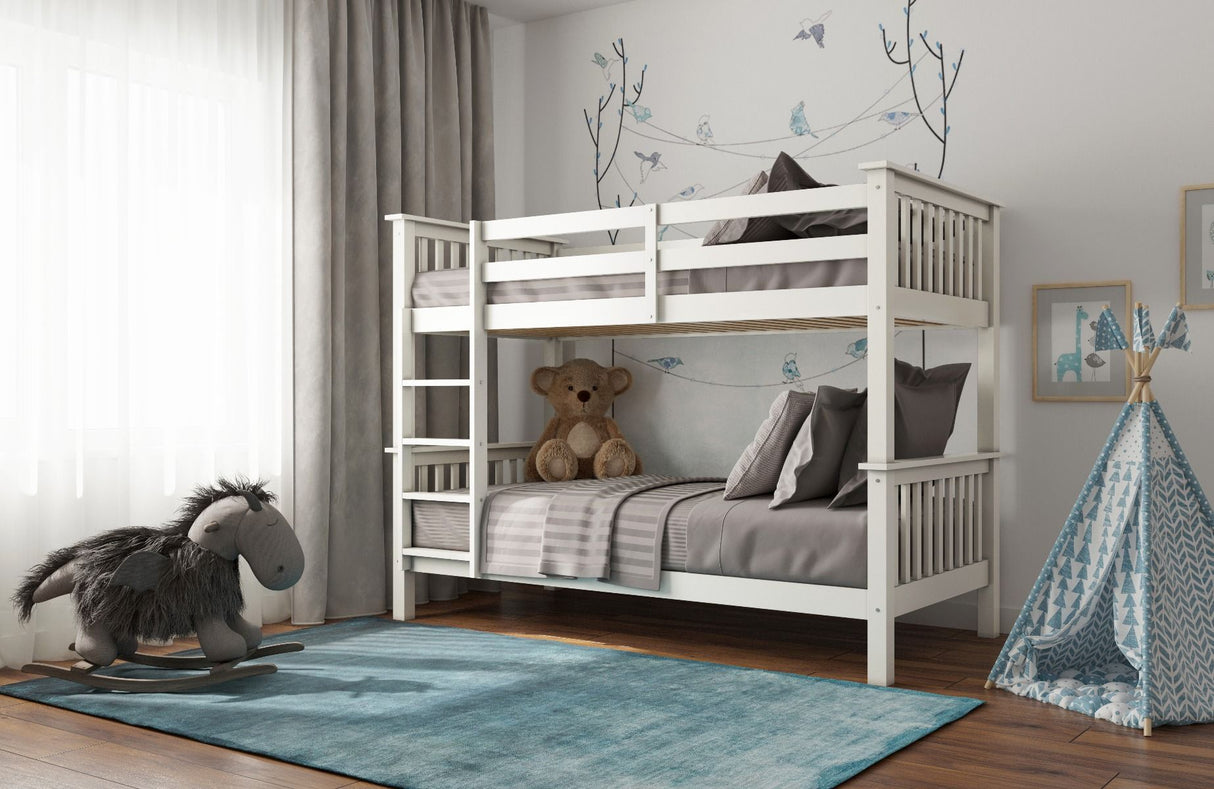Flair Zoom Wooden Detachable Bunk Bed White
