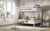 Noomi Nora Solid Wood Triple Bunk Bed White (FSC-Certified)
