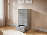 Flair Wizard Chest of 5 Drawers Grey