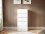 Flair Wizard Chest of 5 Drawers White