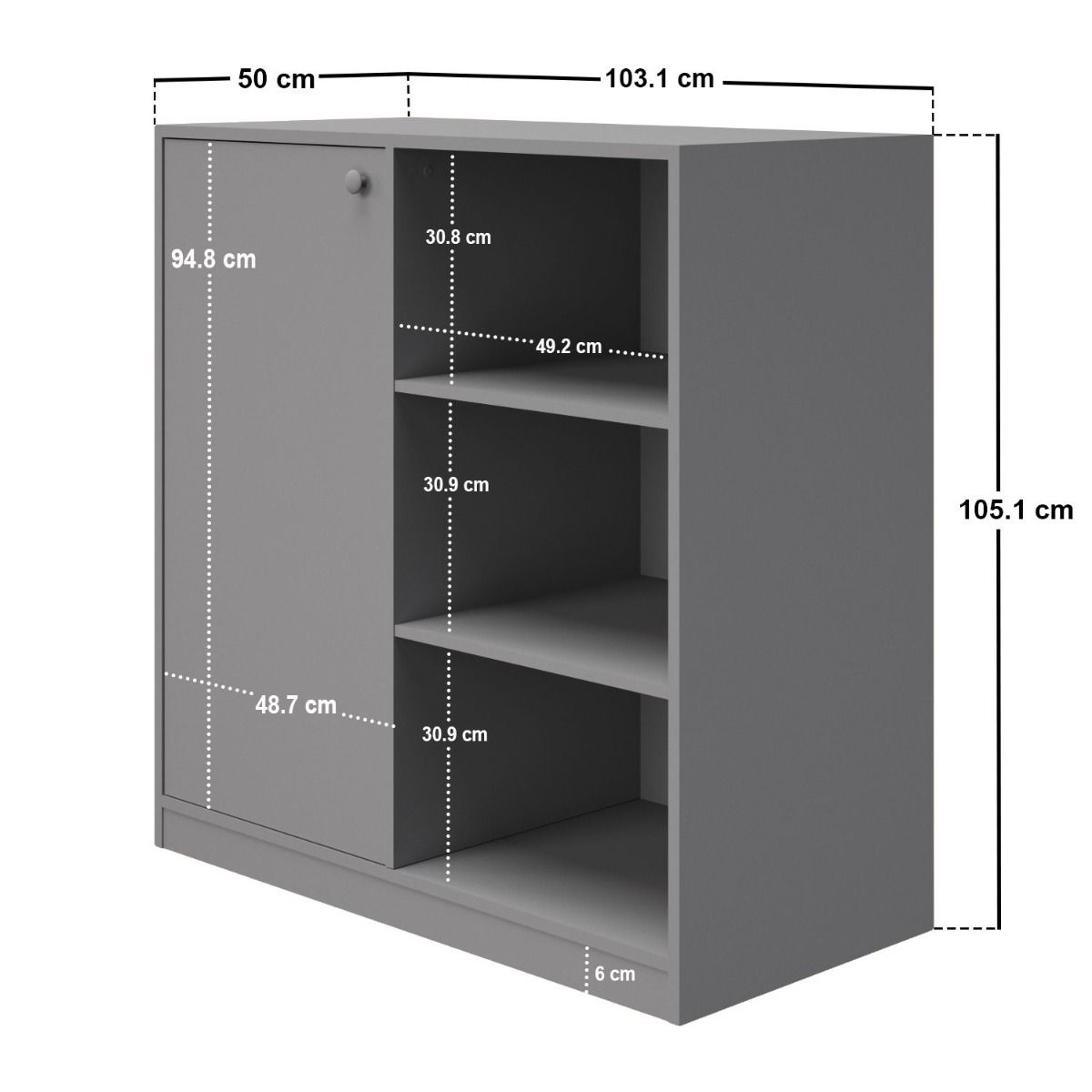 Flair Wizard Storage Unit Grey