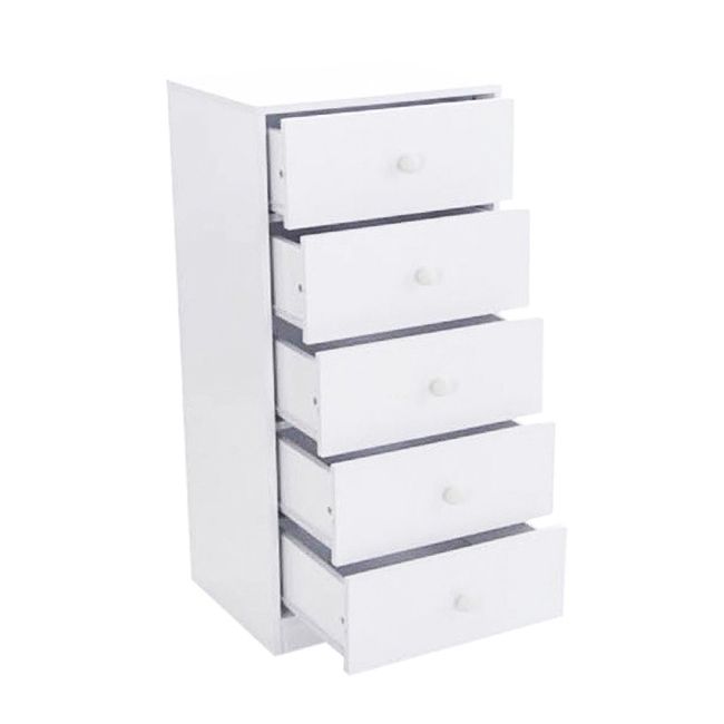 Flair Wizard Chest of 5 Drawers White
