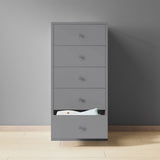 Flair Wizard Chest of 5 Drawers Grey