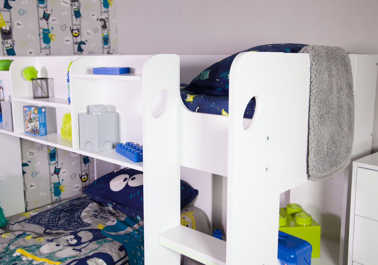 Flair Wizard Junior High Sleeper Storage Station White