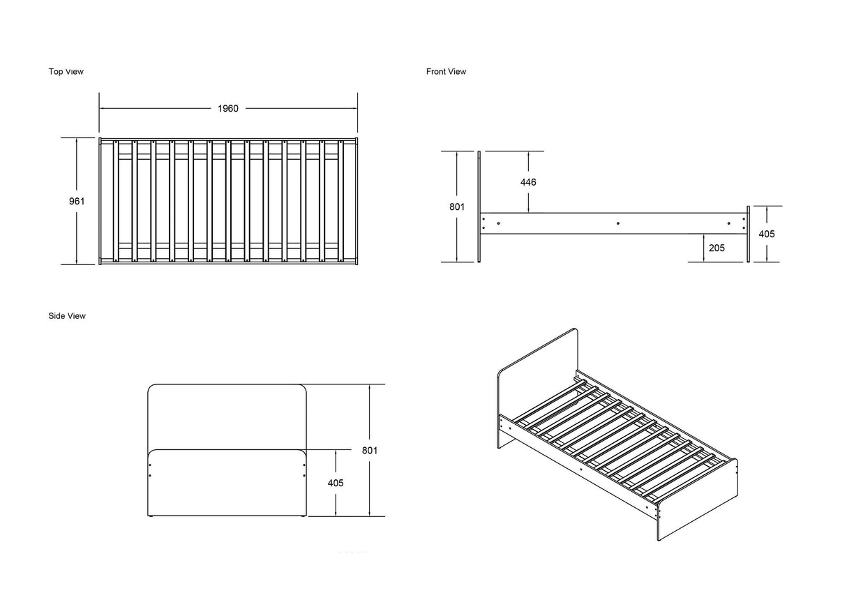 Flair Wizard Single Bed White