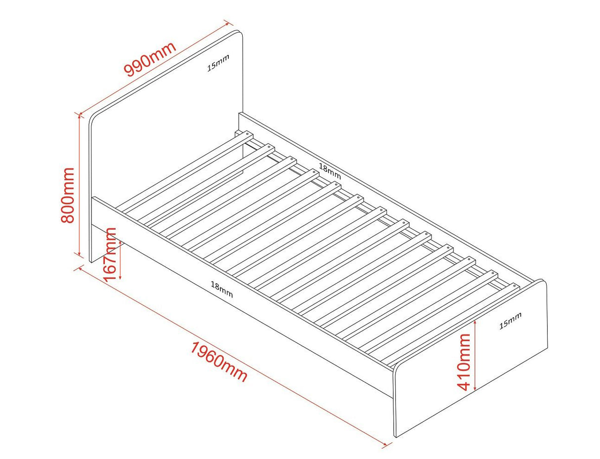 Flair Wizard Single Bed Grey