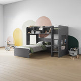 Flair Wizard Junior L Shaped Bunk Bed Grey
