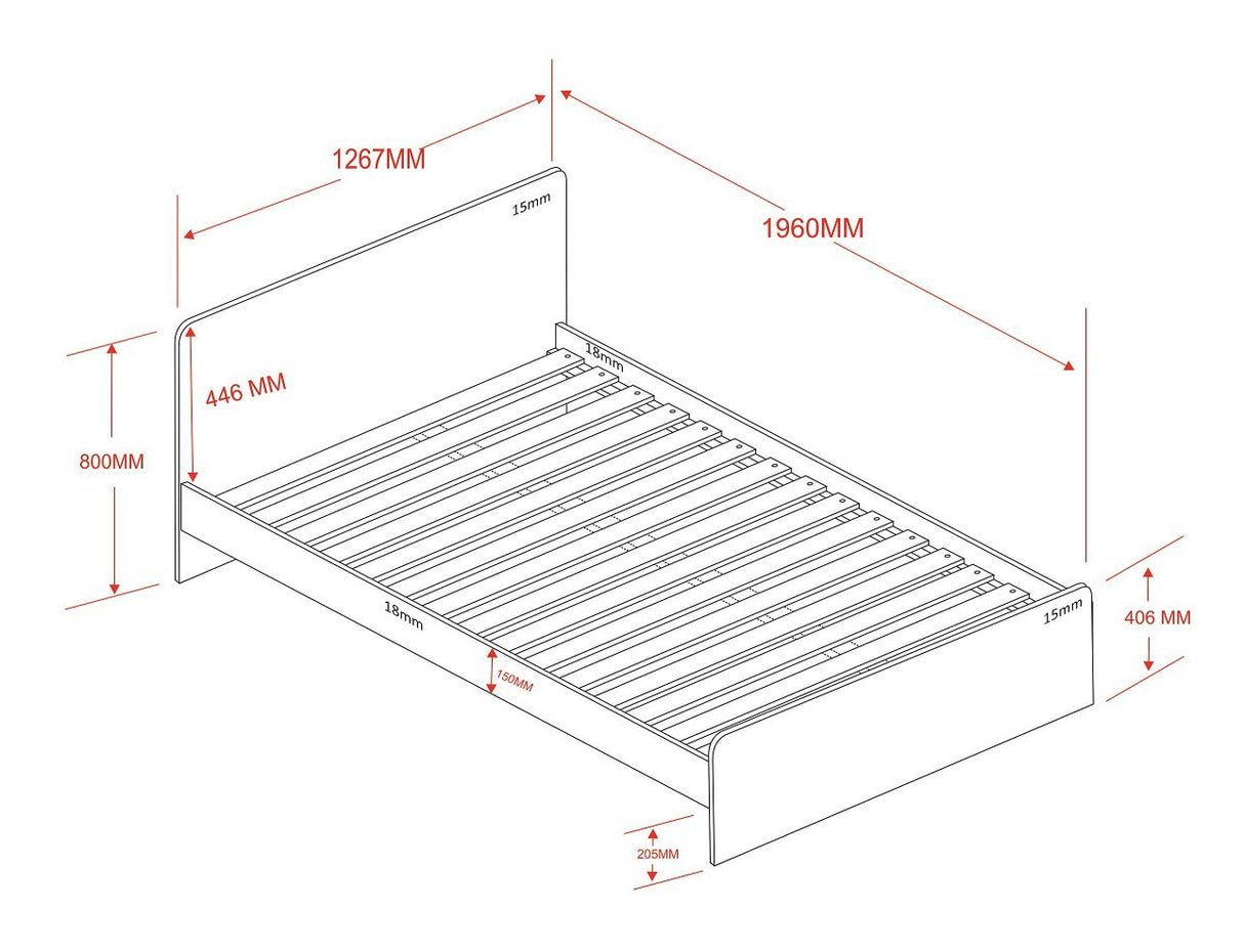 Flair Wizard Small Double Bed Grey