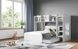 Flair Wizard L Shaped Triple Bunk Bed White
