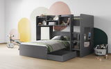 Flair Wizard L Shaped Triple Bunk Bed Grey