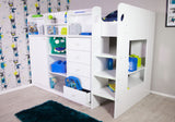 Flair Wizard Junior High Sleeper Storage Station White