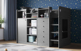 Flair Wizard Junior High Sleeper Storage Station Grey