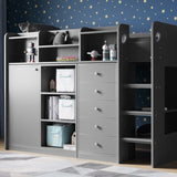 Flair Wizard Junior High Sleeper Storage Station Grey