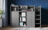 Flair Wizard Junior High Sleeper Storage Station Grey