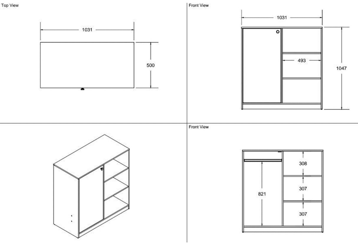 Flair Wizard Storage Unit Grey