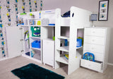 Flair Wizard Junior High Sleeper Workstation White
