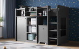 Flair Wizard Junior High Sleeper Workstation Grey