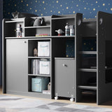 Flair Wizard Junior High Sleeper Workstation Grey